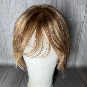 Hidden Crown hair topper 12 inches Human Hair brown & blonde mix C4